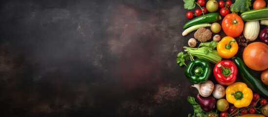 Different nutritious Vegetables cooked in Oil isolated pastel background Copy space
