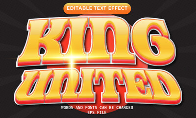 Vector King United 3D editable text effect