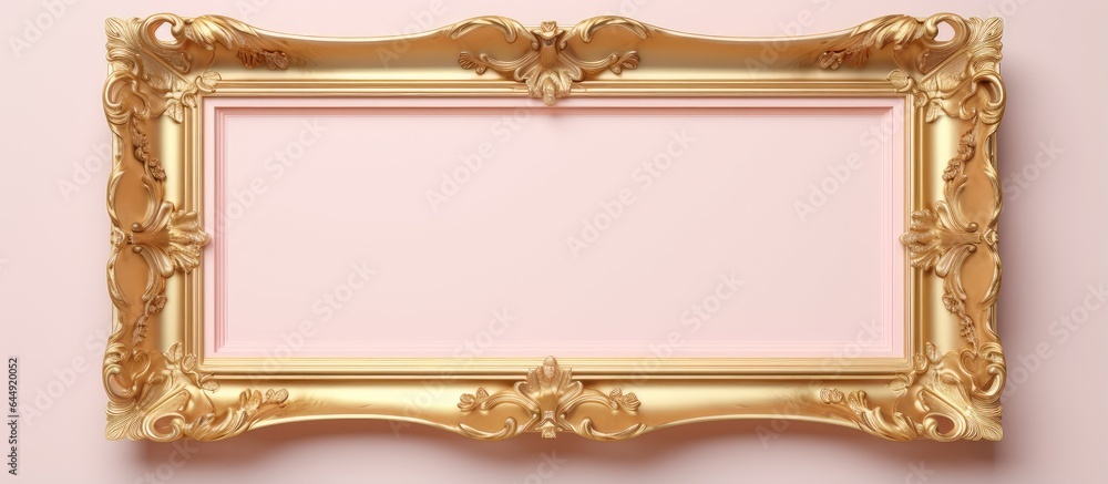 Aufkleber isolated black vintage frame with clipping path isolated pastel background copy space