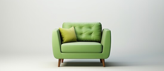 Couch isolated pastel background Copy space