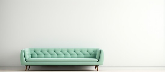 Couch isolated pastel background Copy space