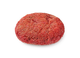 One tasty vegan cutlet isolated on white