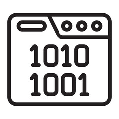 binary code line icon