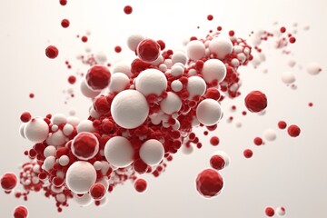 red and white blood-cells isolated on a white background