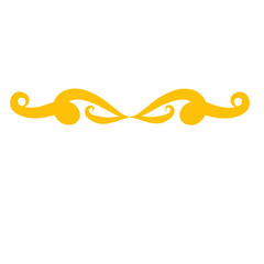 gold curl border decoration