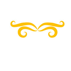 gold curl border decoration