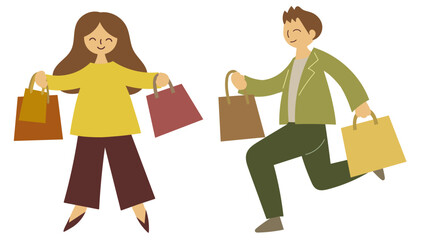 買い物する人たち