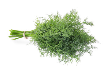 Bunch of fresh dill isolated on white