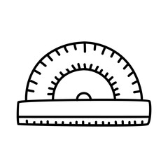 Measuring Tools, Ruler Vector doodle illustration