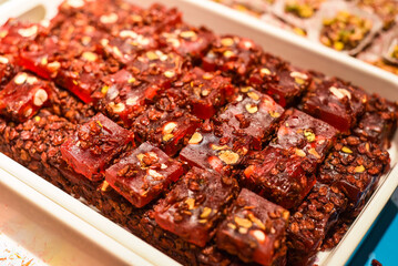 Turkish Delights and sweets made of honey and nuts
