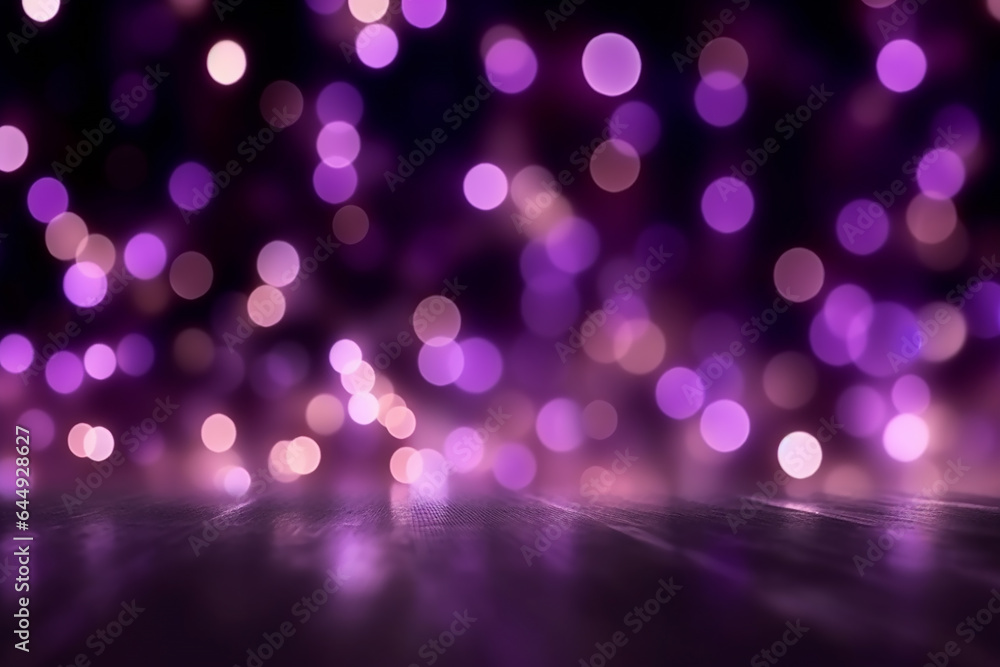 Canvas Prints Creative background with blurred purple bokeh on black background