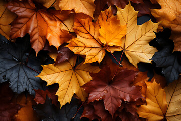 Naklejka na ściany i meble autumn, autumn leaves background