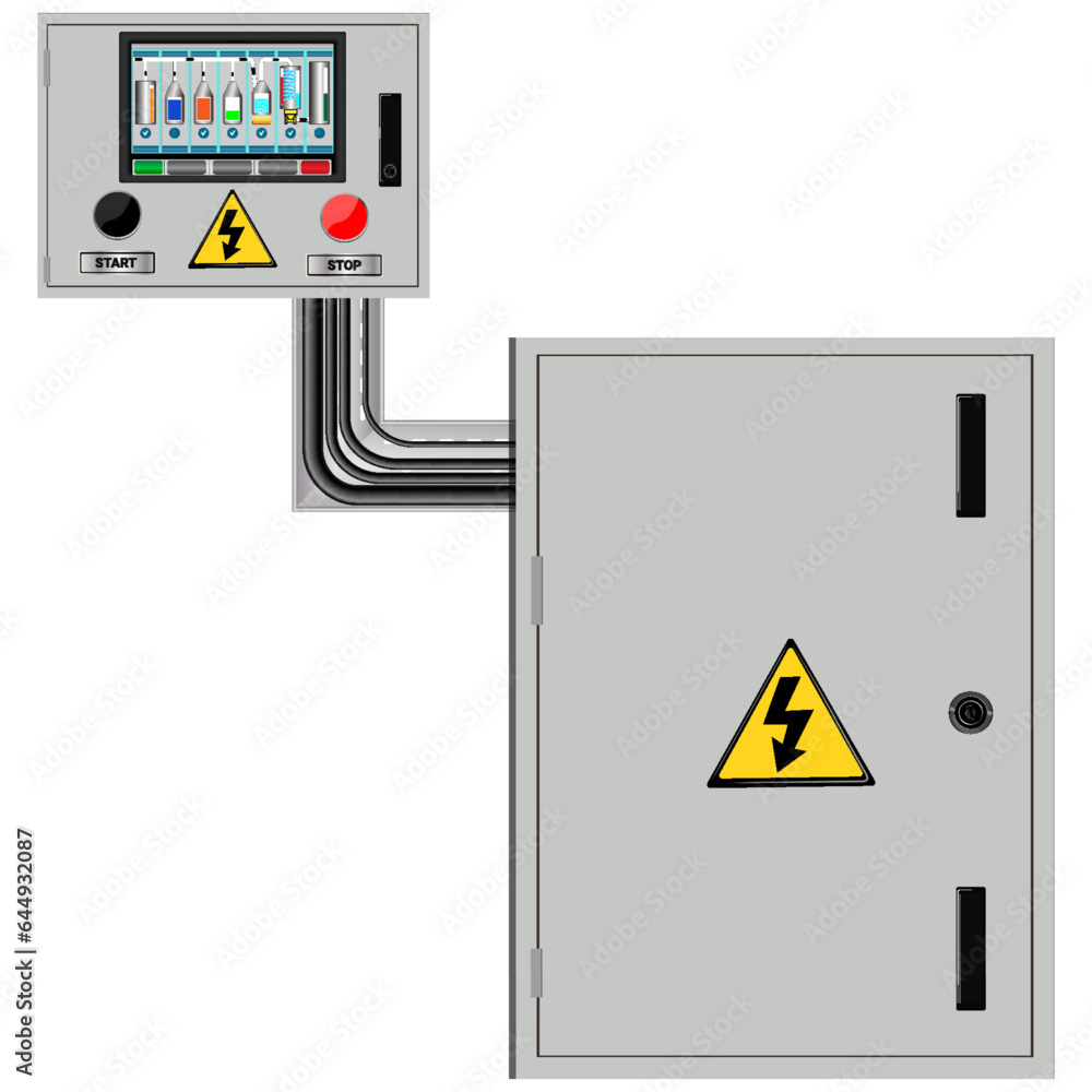 Aufkleber control panel. production control panel and control of computer devices. touchpad.