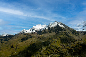 Fototapeta na wymiar italian alps glacier with mountain peak