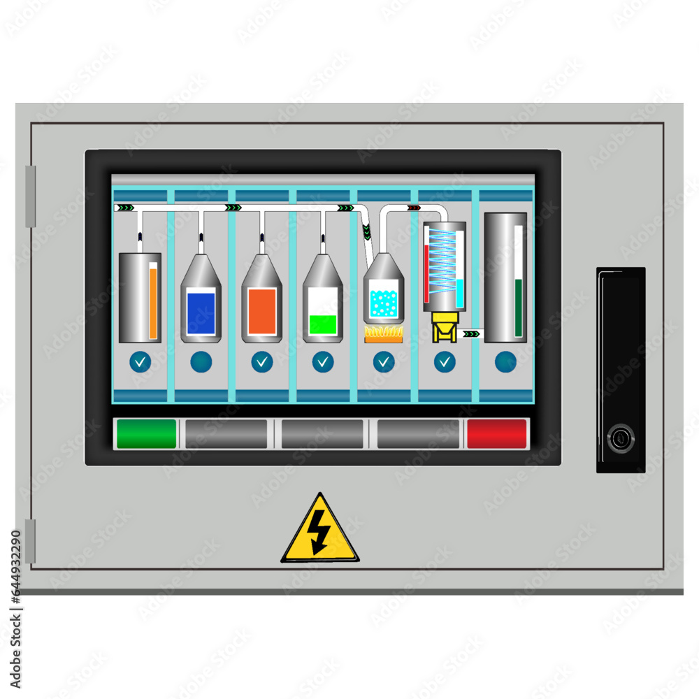 Aufkleber control panel. production control panel and control of computer devices. touchpad.