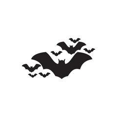 ILLUSTRATION BAT DARK COLOR SIMPLE DESIGN LOGO ICON TEMPLATE VECTOR GOOD FOR HALLOWEN ELEMENT