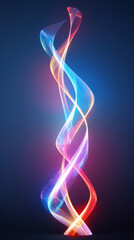 Flying lights. Pink, blue colors. Abstract background.