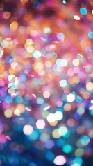 Fototapeta premium Glitter colorful light bokeh background