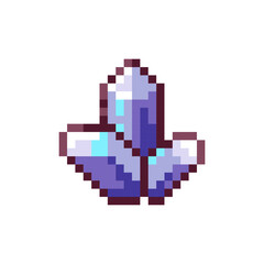 Obraz premium Pixel Art Witch Hat. Retro 8bit Style Halloween Decor Illustration. Ideal for Sticker, Retro Decorative Video Game Element, Game Asset, Emoji, Avatar or Cute Geek Patch. 