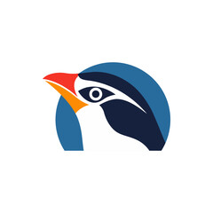 simple penguin wild animal logo vector illustration template design