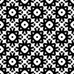 White background with black pattern. Seamless texture for fashion, textile design,  on wall paper, wrapping paper, fabrics and home decor. Simple repeat pattern.