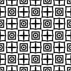 White background with black pattern. Seamless texture for fashion, textile design,  on wall paper, wrapping paper, fabrics and home decor. Simple repeat pattern.