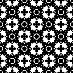 White background with black pattern. Seamless texture for fashion, textile design,  on wall paper, wrapping paper, fabrics and home decor. Simple repeat pattern.