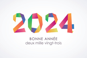 Bonne et heureuse année 2024 - Carte de voeux du nouvel an