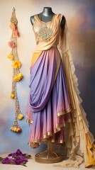 Indian dress Sari inspired by the timeless elegance