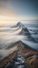 The Art of Painting Foggy Morning Scenery, Generative AI