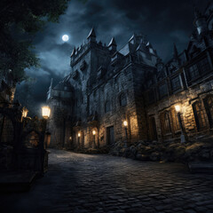 Obraz premium old castle in the night
