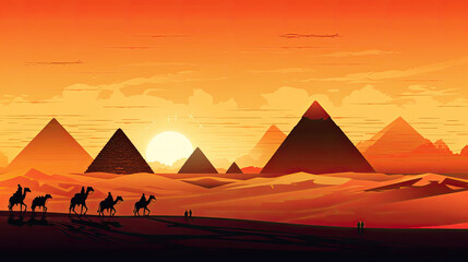 pyramids, desert