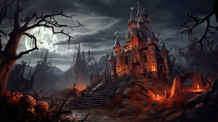 Castle Dark Background