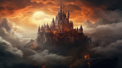 Castle Dark Background