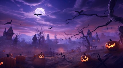 halloween night landscape