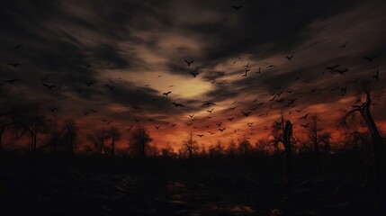 Autumn Sky Background Illustration