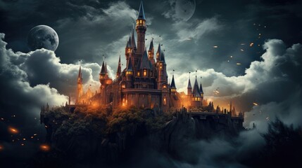 Castle Dark Background