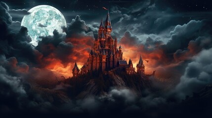 Castle Dark Background