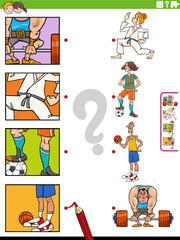 match sports disciplines and clippings educational game
