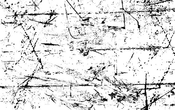 Grunge style cracked texture vector background, dusty surface black silhouette, black ink splatter background