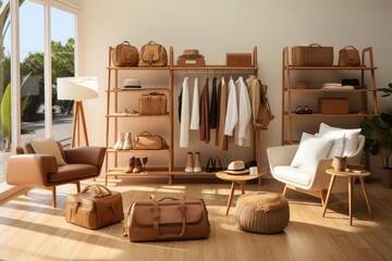 smartly organized clothes on a hanger