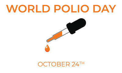 World Polio Day, October 24, banner, card, poster, template. Vector illustration
