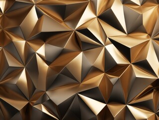 golden background. triangular golden shapes.glamour. generative ai.