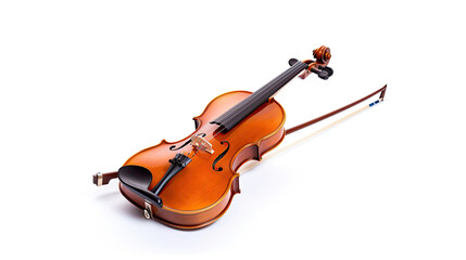 Fototapeta premium Violin isolated on white background. Generative Ai