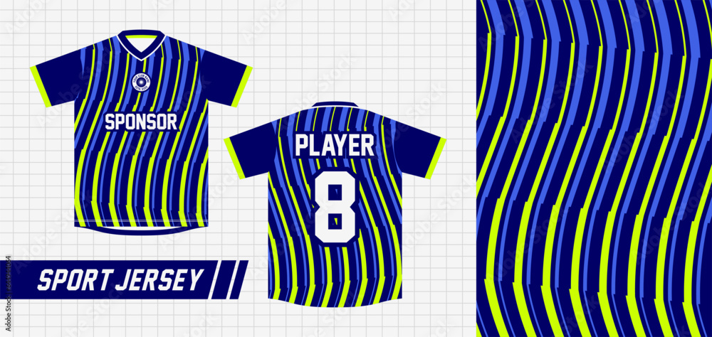 Sticker sport jersey design - lightning bold pattern