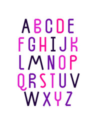 English alphabet. Capital letters. Latin alphabet. Modern stylish elegant font.