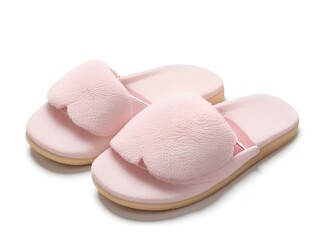 pink slippers isolated