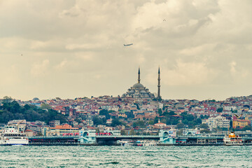 Image of part of the Golden Horn, the Galata Bridge