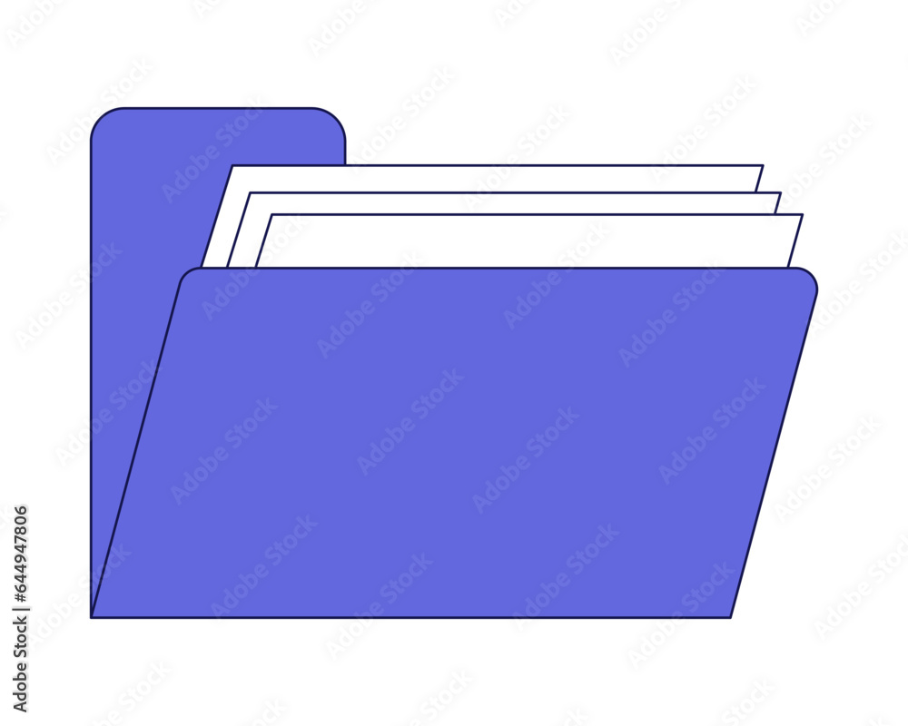 Poster retro computer folder files flat line color isolated vector object. vaporwave nineties shortcut. edi