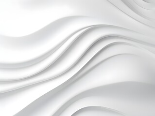 Obraz na płótnie Canvas Abstract white background with curve, flowing waves 